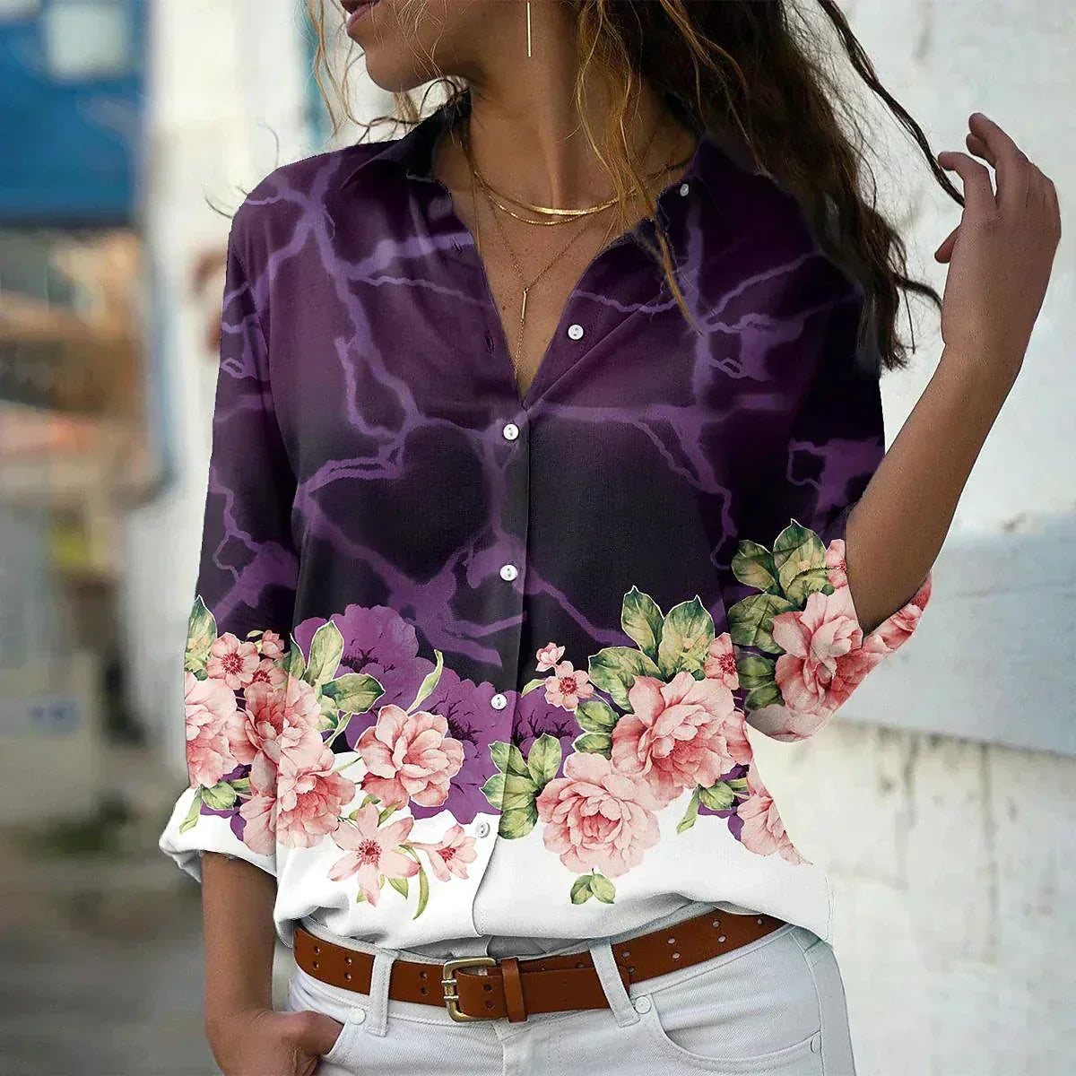 Blusa Estampada Elegante para Mujer – Corte Femenino