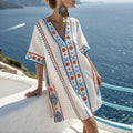 Yaquelin™ Vestido Largo de Playa Elegante con Escote en V
