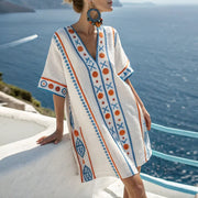 Yaquelin™ Vestido Largo de Playa Elegante con Escote en V