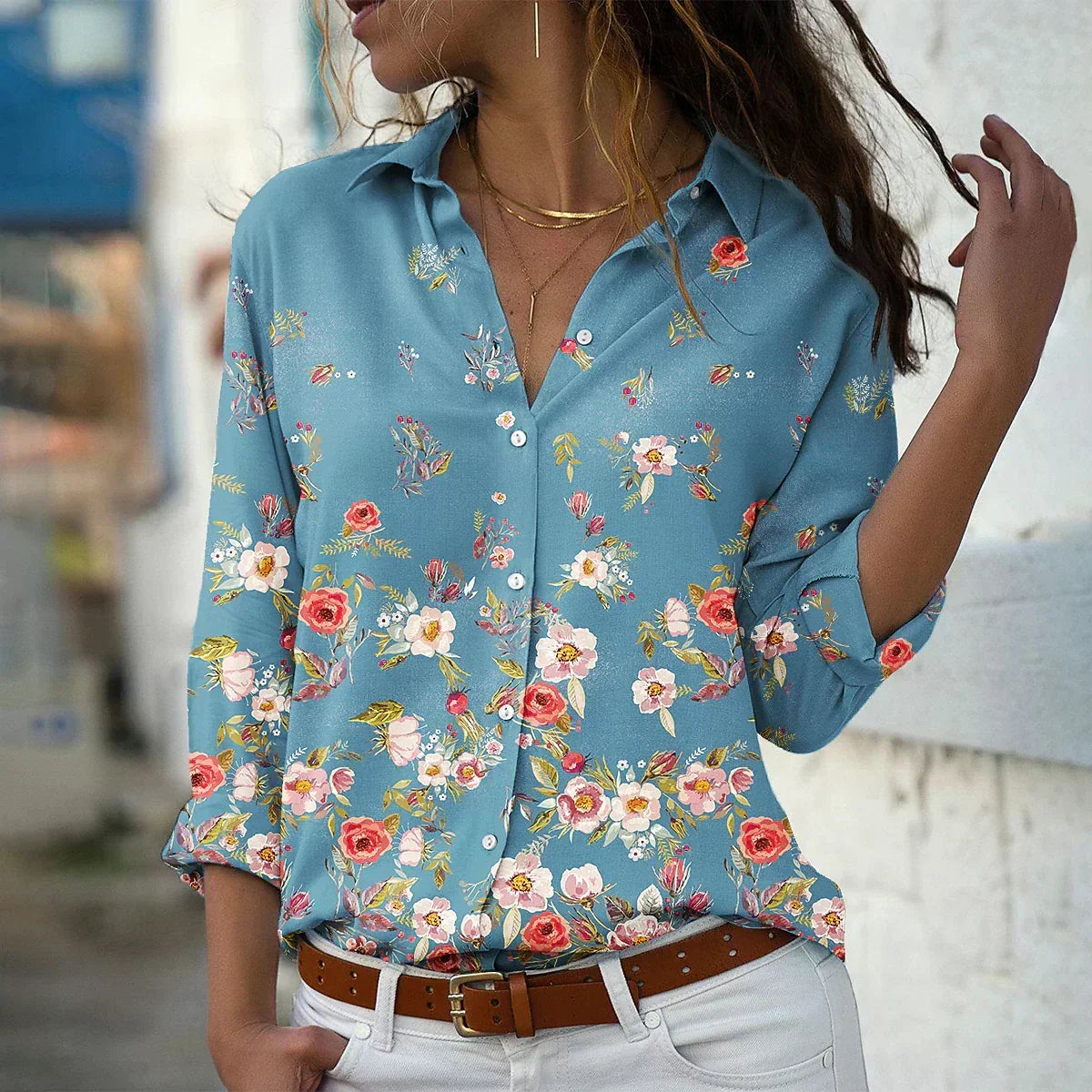 Blusa Estampada Elegante para Mujer – Corte Femenino