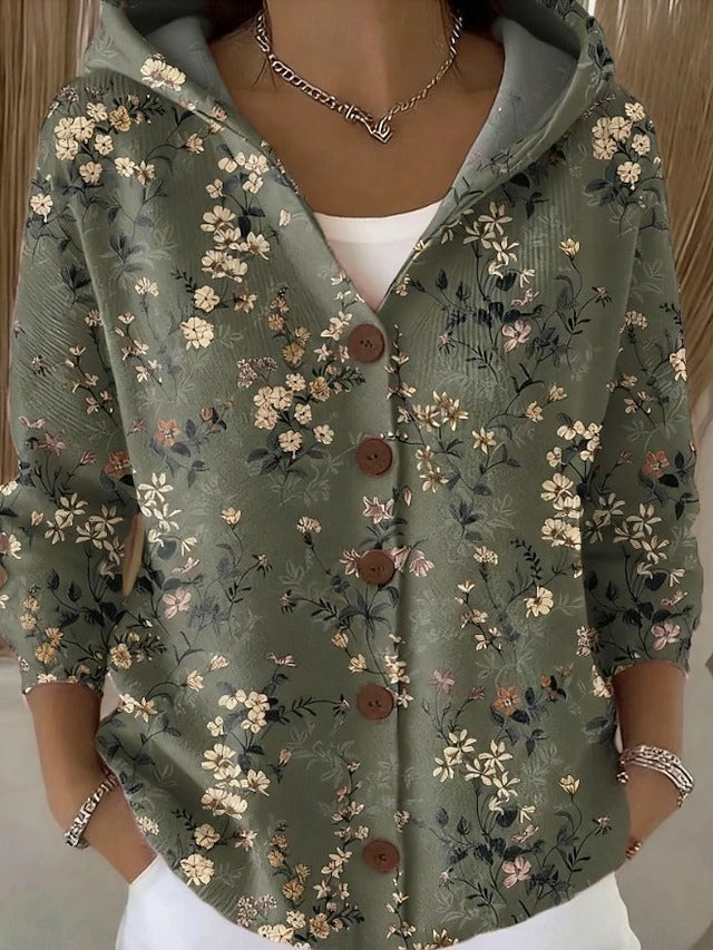 Paloma™ | Cárdigan de Punto Estampado con Capucha