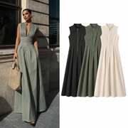 Milagro™ Vestido Entallado con Cremallera y Falda Fluida