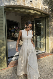 Tequisquiapan™ Vestido Entallado con Cremallera y Falda Fluida