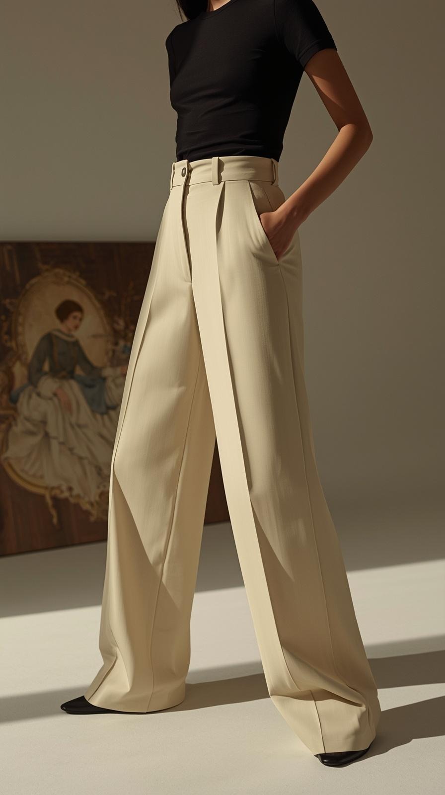 Adalí™ Pantalón Moldeador de Talle Alto y Pierna Ancha para Mujer