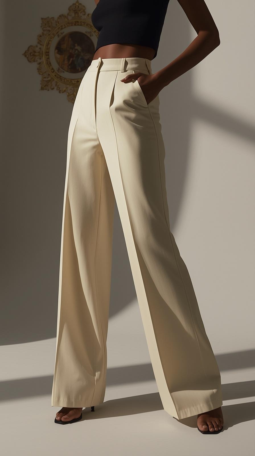 Adalí™ Pantalón Moldeador de Talle Alto y Pierna Ancha para Mujer