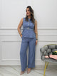 Comala™ Conjunto de Pantalón y Chaleco con Cinturón en la Cintura