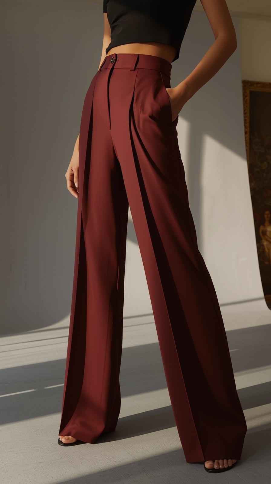 Adalí™ Pantalón Moldeador de Talle Alto y Pierna Ancha para Mujer