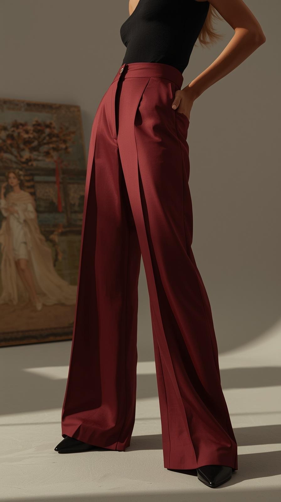 Adalí™ Pantalón Moldeador de Talle Alto y Pierna Ancha para Mujer