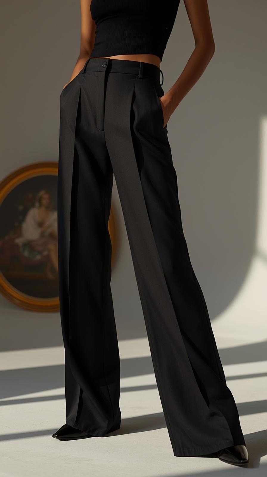 Adalí™ Pantalón Moldeador de Talle Alto y Pierna Ancha para Mujer