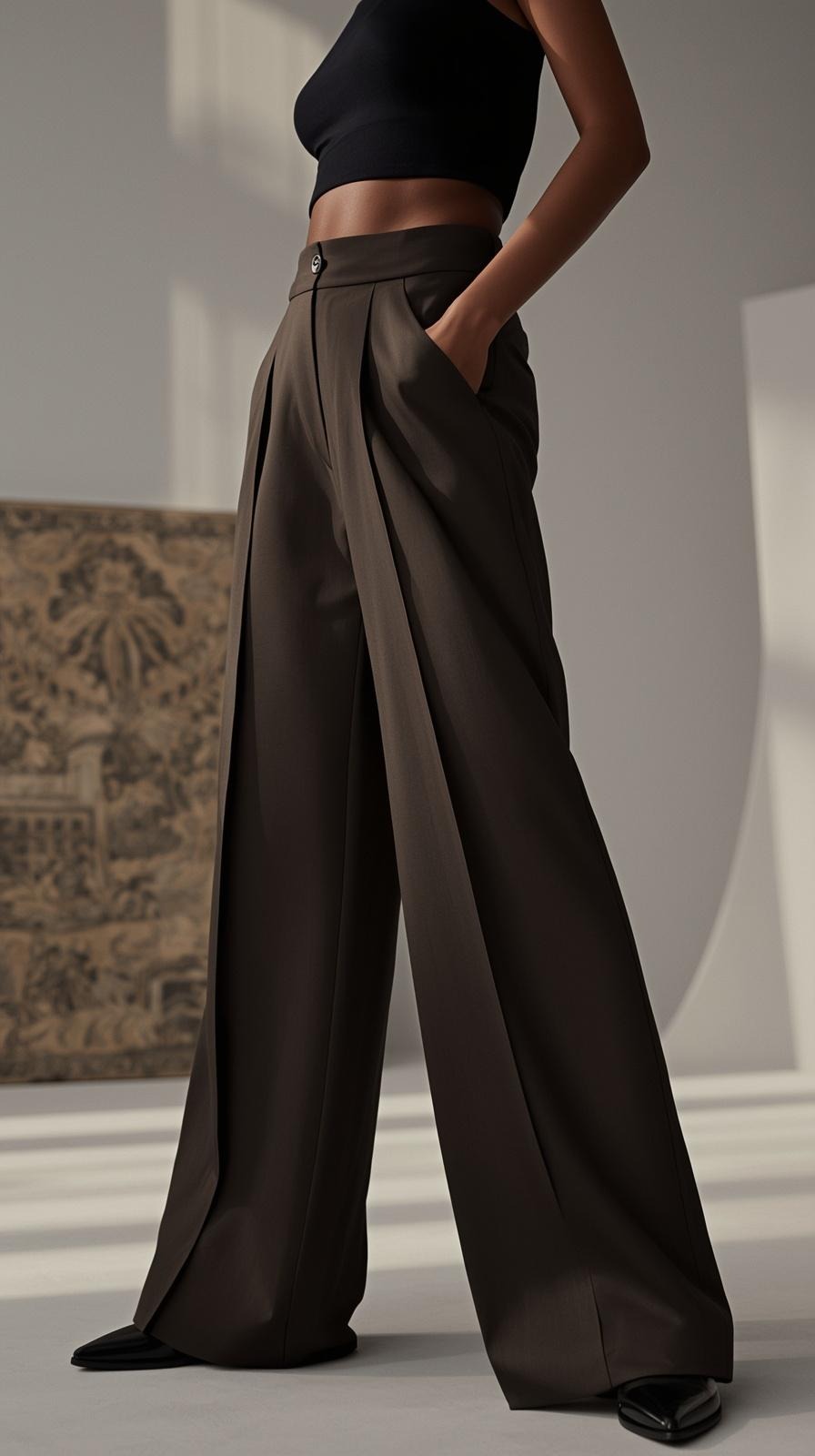 Adalí™ Pantalón Moldeador de Talle Alto y Pierna Ancha para Mujer