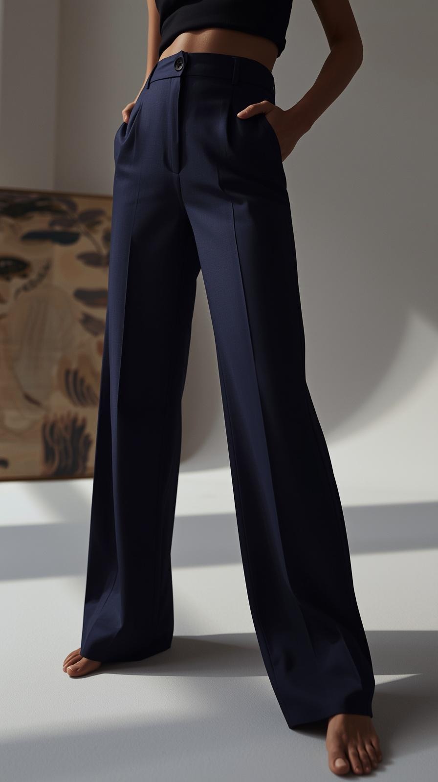Adalí™ Pantalón Moldeador de Talle Alto y Pierna Ancha para Mujer