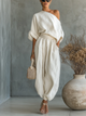 Conjunto Griselda Off-Shoulder de 2 Piezas, Estilo Casual Chic