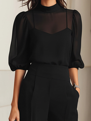 Conjunto Cristina Elegante de 3 Piezas para Mujer con Pantalón Amplio