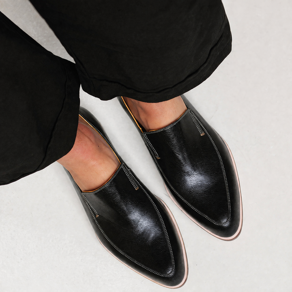 Zofia™ | Mocasín Negro Patchwork