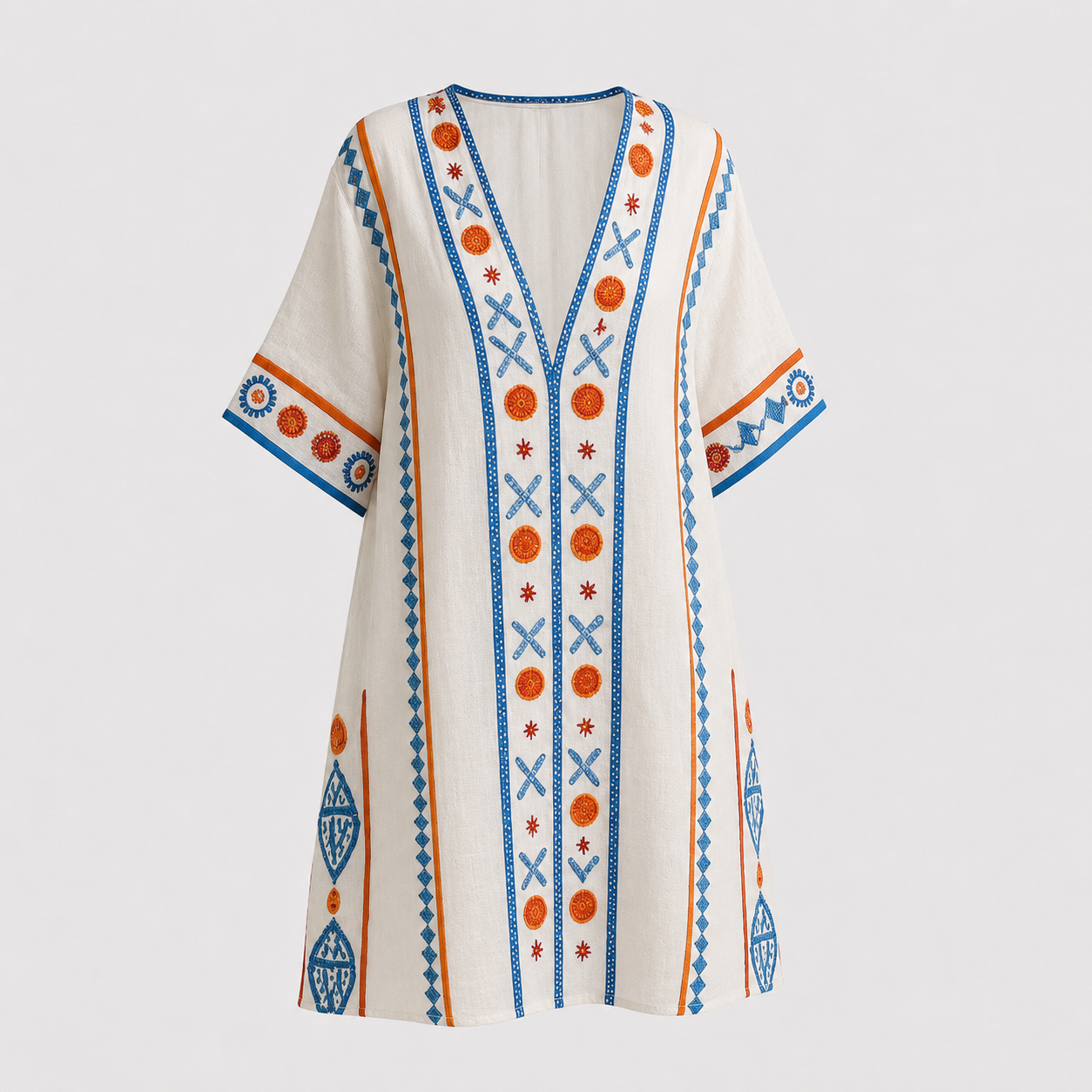 Yaquelin™ Vestido Largo de Playa Elegante con Escote en V