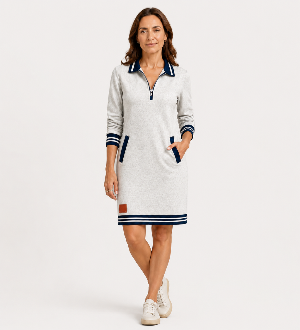 Josefina™ Vestido Elegante de Algodón con Manga Larga