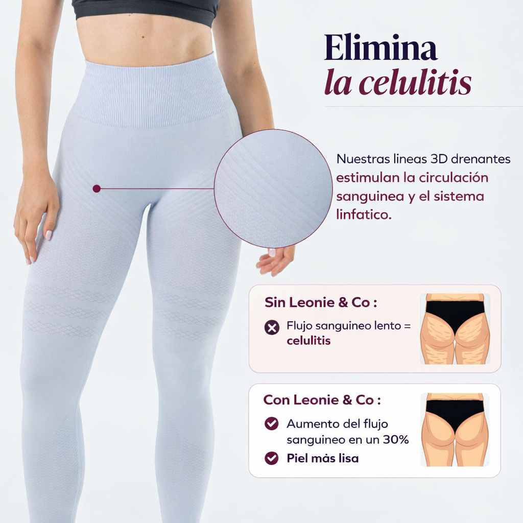 Chapala™ Leggings 3D Drenantes Anticelulíticos – Compresión Suave