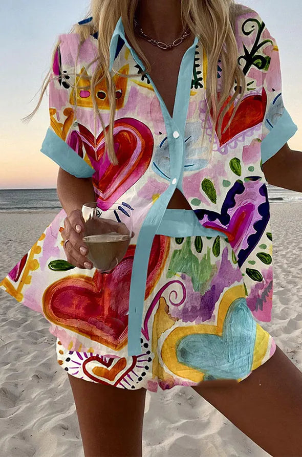 Conjunto Miroslava - Playera y Shorts en Lino y Algodón