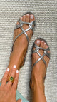 Josefina - Sandalias con Tira Trasera Efecto Serpiente