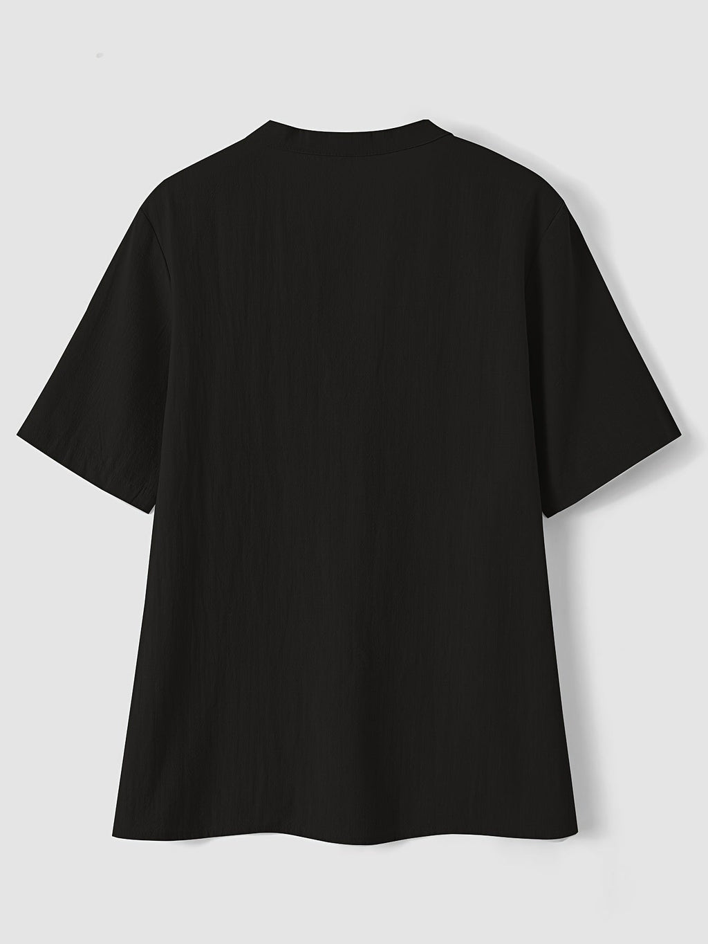 Blusa Elegante con Cuello en V y Botones de Madera