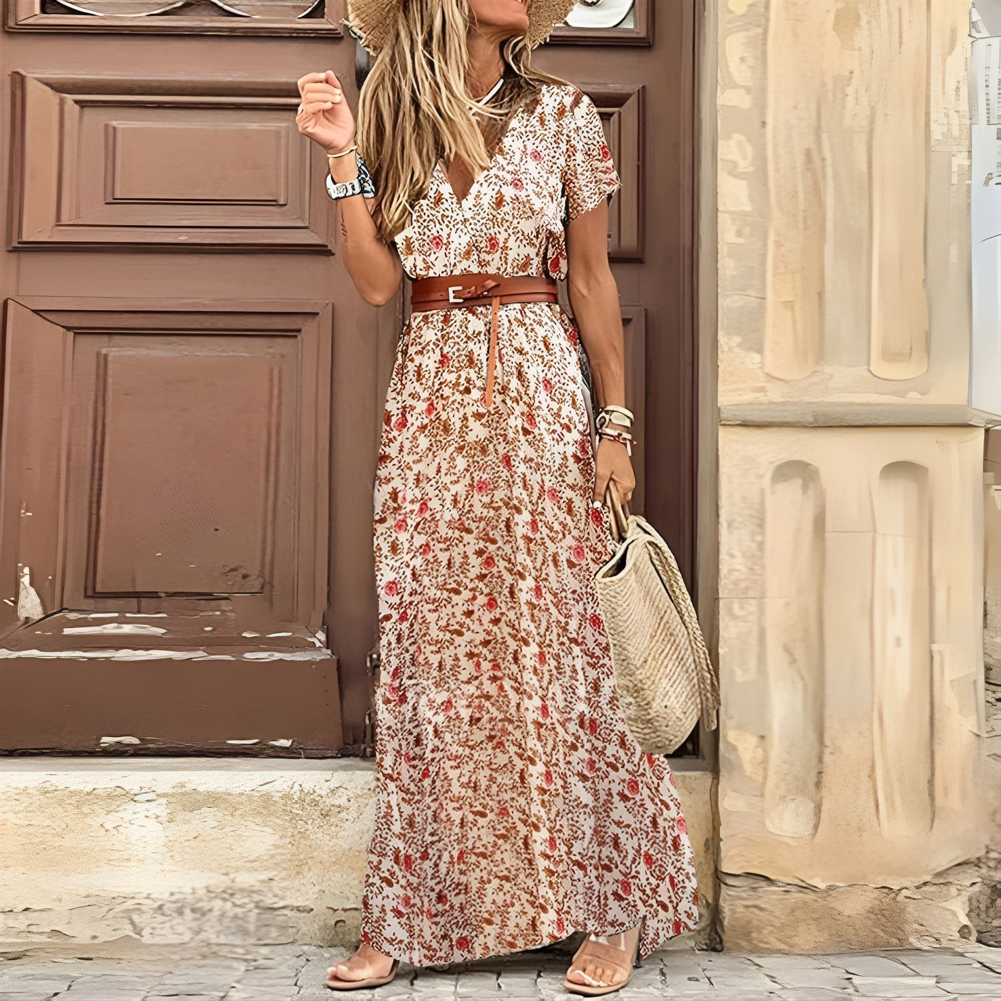 Aguascalientes™ Vestido Maxi Bohemio Elegante en Viscosa Ligera