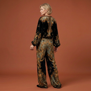 Casilda™ Conjunto de Terciopelo Barroco con Estampado Floral