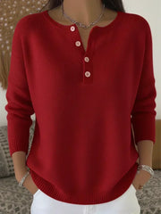 Helena™ | Suéter de Punto con Botones Henley