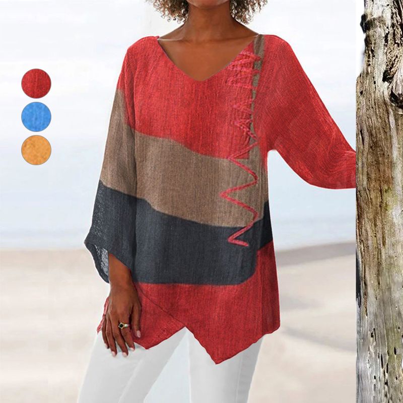 Karina™ Blusa Elegante para Mujer con Estampado Artístico