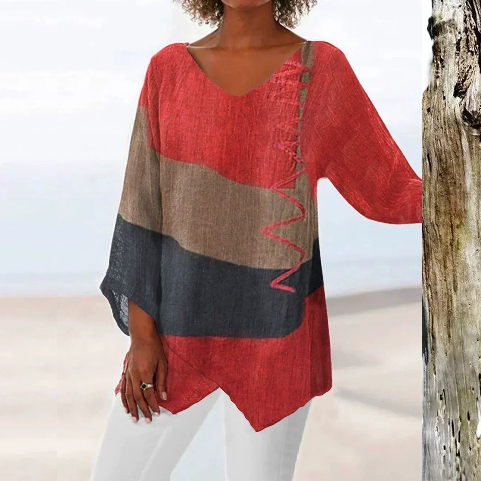 Karina™ Blusa Elegante para Mujer con Estampado Artístico