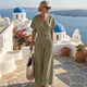 Conjunto Herminda Elegante de Dos Piezas con Top Cruzado