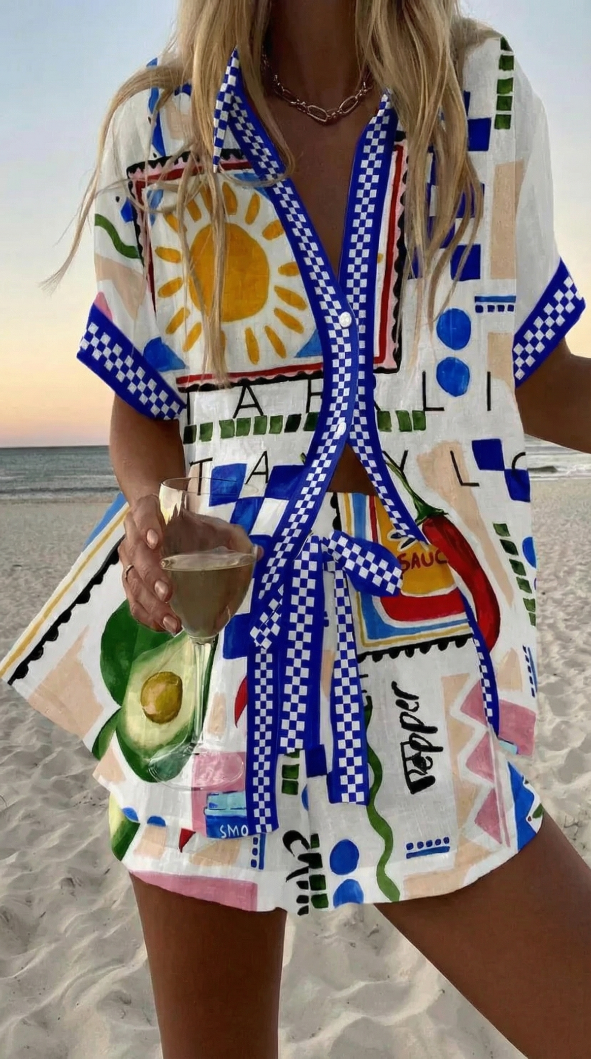 Conjunto Miroslava - Playera y Shorts en Lino y Algodón