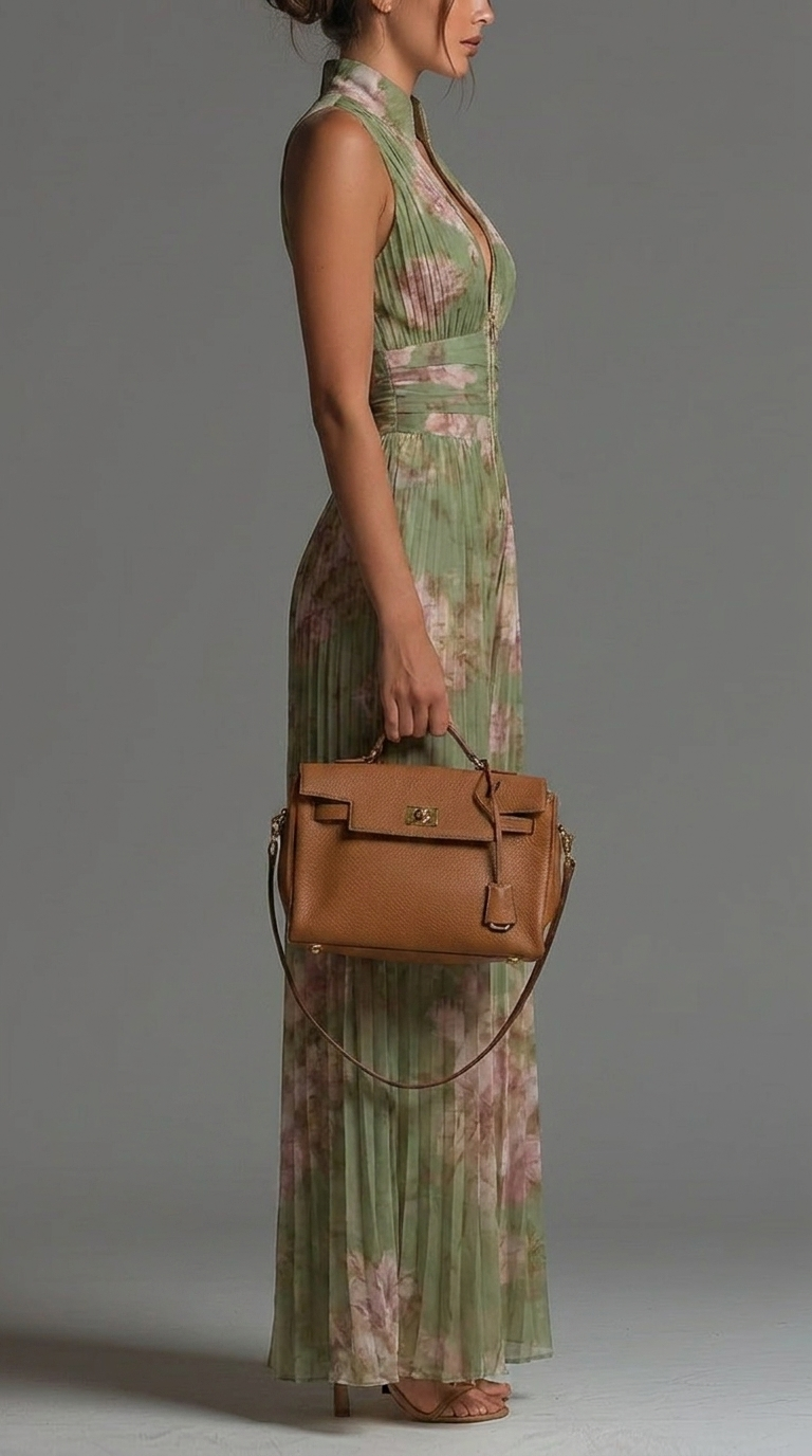 Jacinta | Jumpsuit de Gasa Floral Plisado