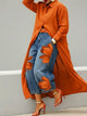 Erendira™ Conjunto de Vestido Camisero Rojo y Jeans Anchos Florales