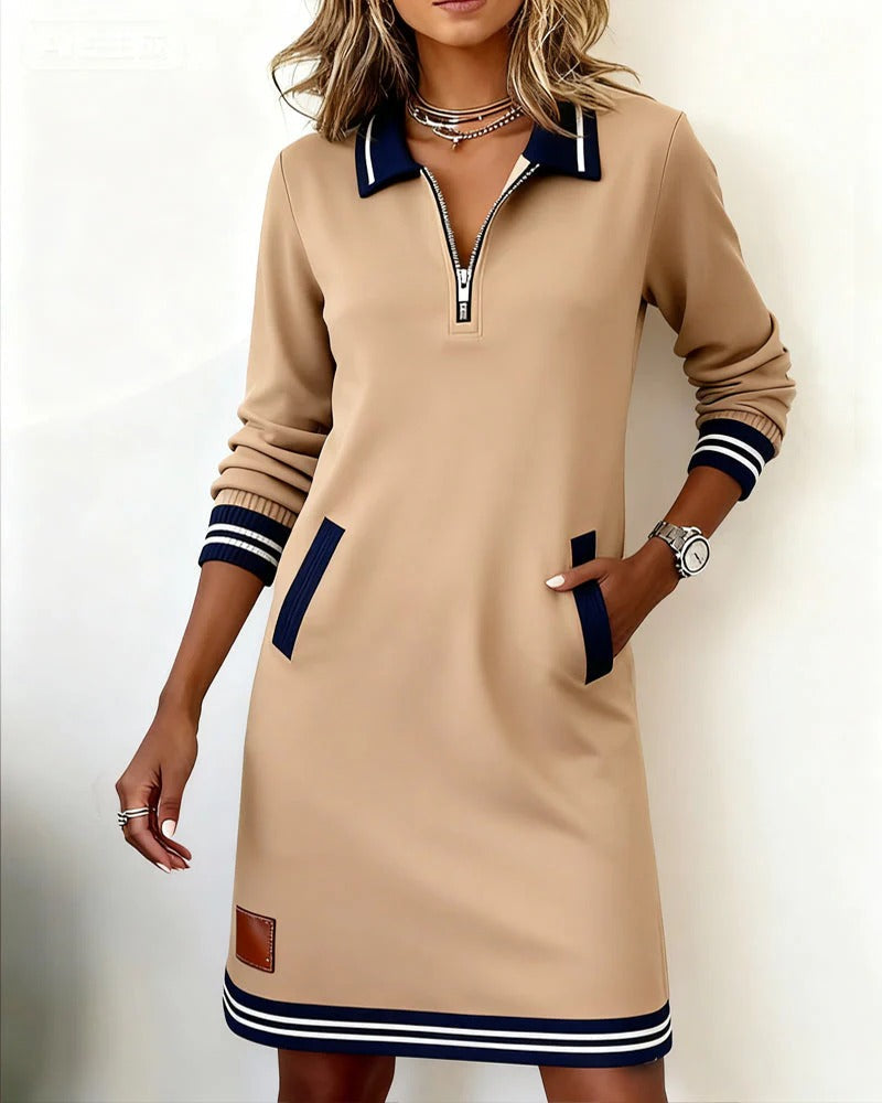 Josefina™ Vestido Elegante de Algodón con Manga Larga