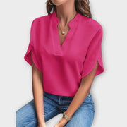 Brenda™ Blusa de Verano Elegante con Cuello en V Suelto