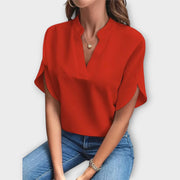Brenda™ Blusa de Verano Elegante con Cuello en V Suelto