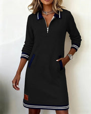 Josefina™ Vestido Elegante de Algodón con Manga Larga