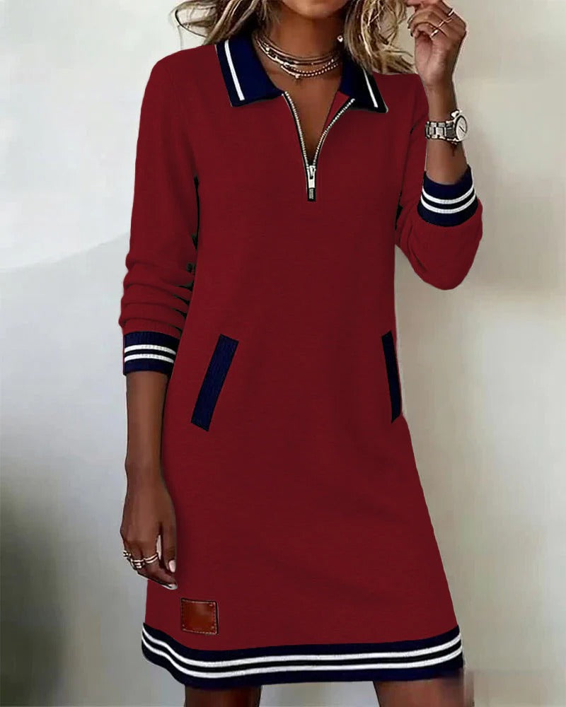 Josefina™ Vestido Elegante de Algodón con Manga Larga