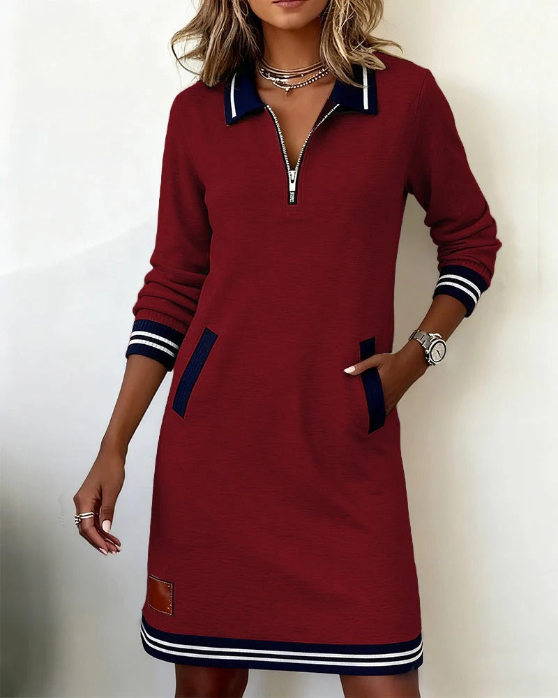 Josefina™ Vestido Elegante de Algodón con Manga Larga