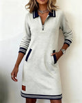 Josefina™ Vestido Elegante de Algodón con Manga Larga