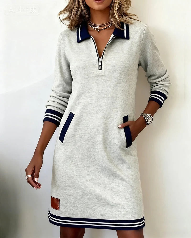 Josefina™ Vestido Elegante de Algodón con Manga Larga