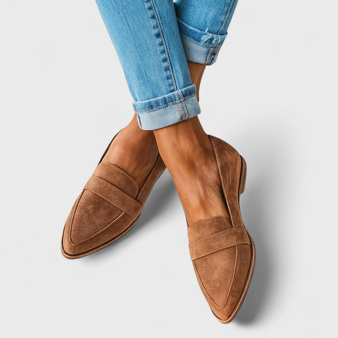 Anayeli™ Mocasines Ortopédicos de Piel para Mujer – Suela Antideslizante