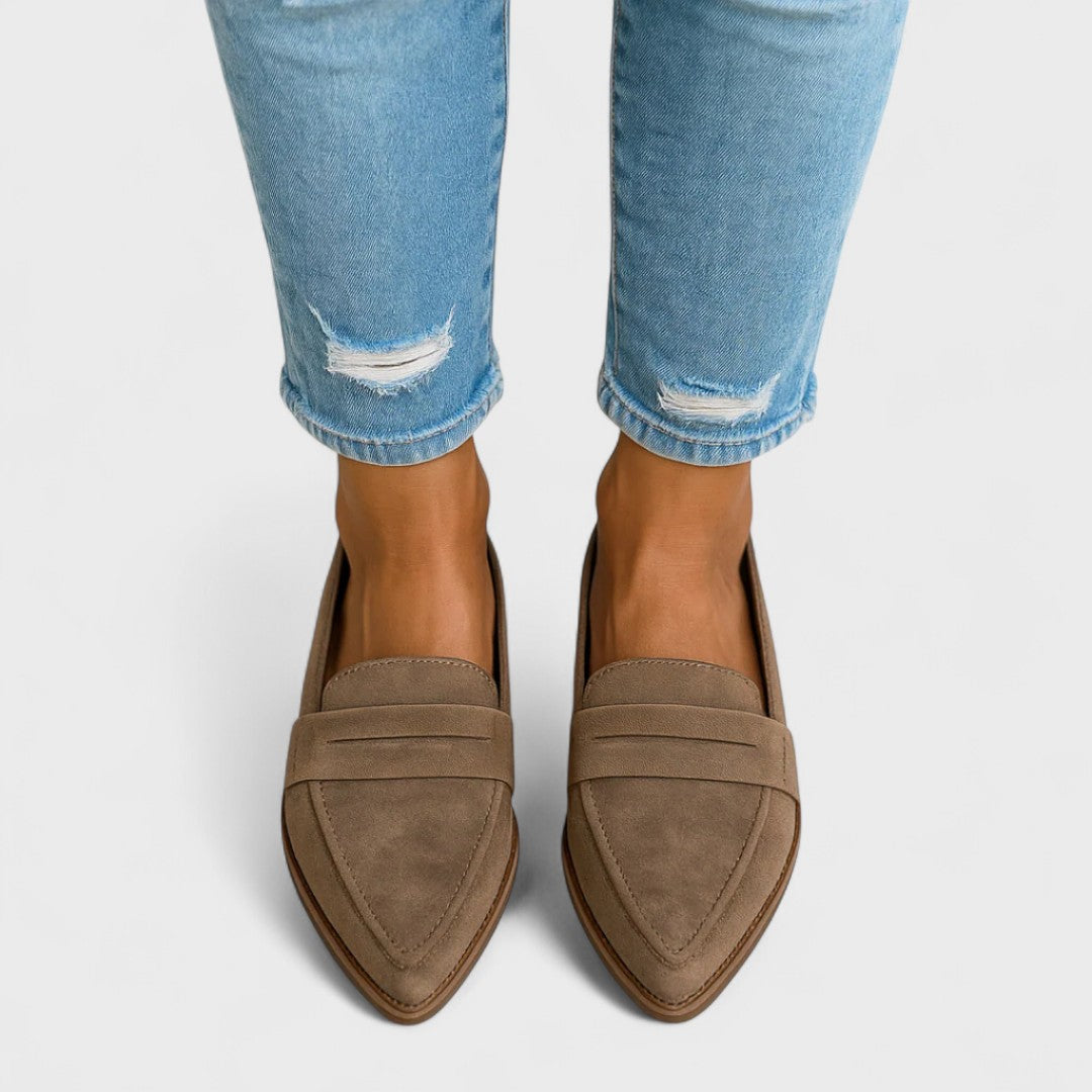 Anayeli™ Mocasines Ortopédicos de Piel para Mujer – Suela Antideslizante