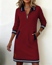 Josefina™ Vestido Elegante de Algodón con Manga Larga