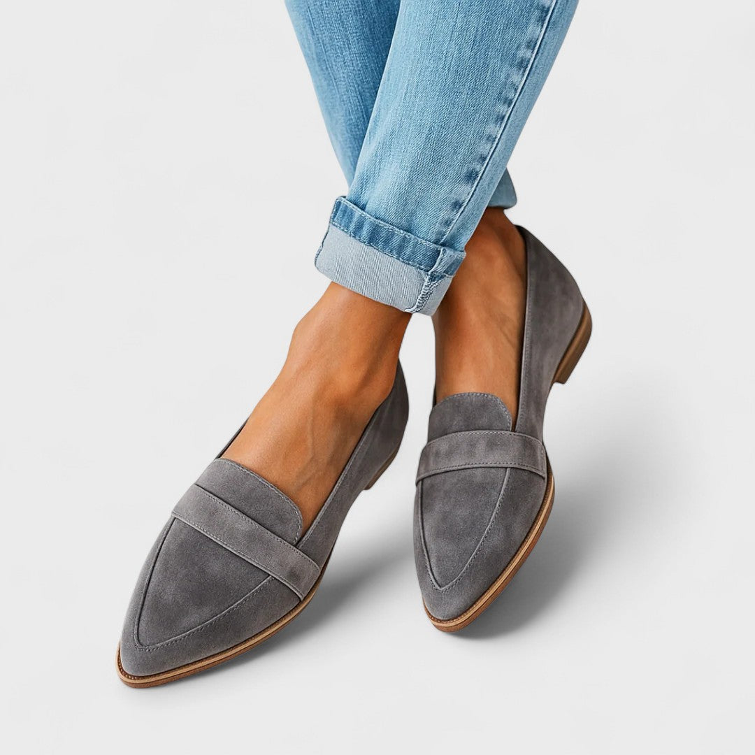 Anayeli™ Mocasines Ortopédicos de Piel para Mujer – Suela Antideslizante