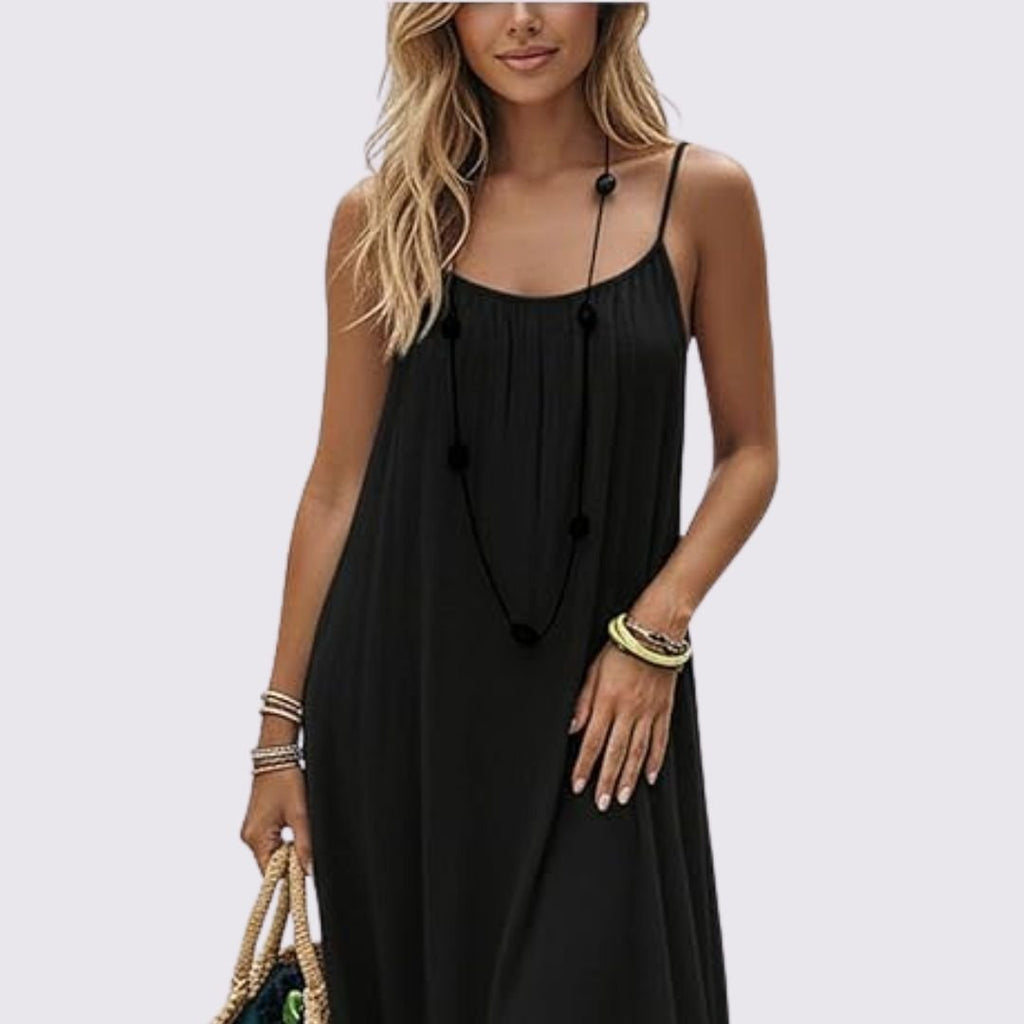 Gala™ Vestido Negro con Espalda Ajustable – Cómodo y Sexy