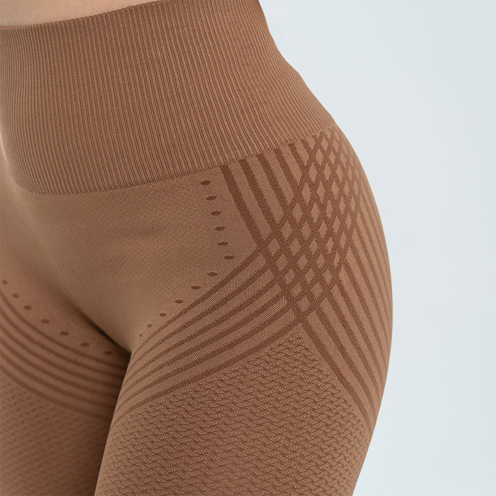 Uxmal™ Leggings 3D Drenantes Anticelulíticos, Café