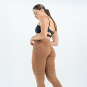 Uxmal™ Leggings 3D Drenantes Anticelulíticos, Café
