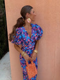 Leonor™ Vestido Colorido con Mangas Plisadas – Elegancia Cómoda