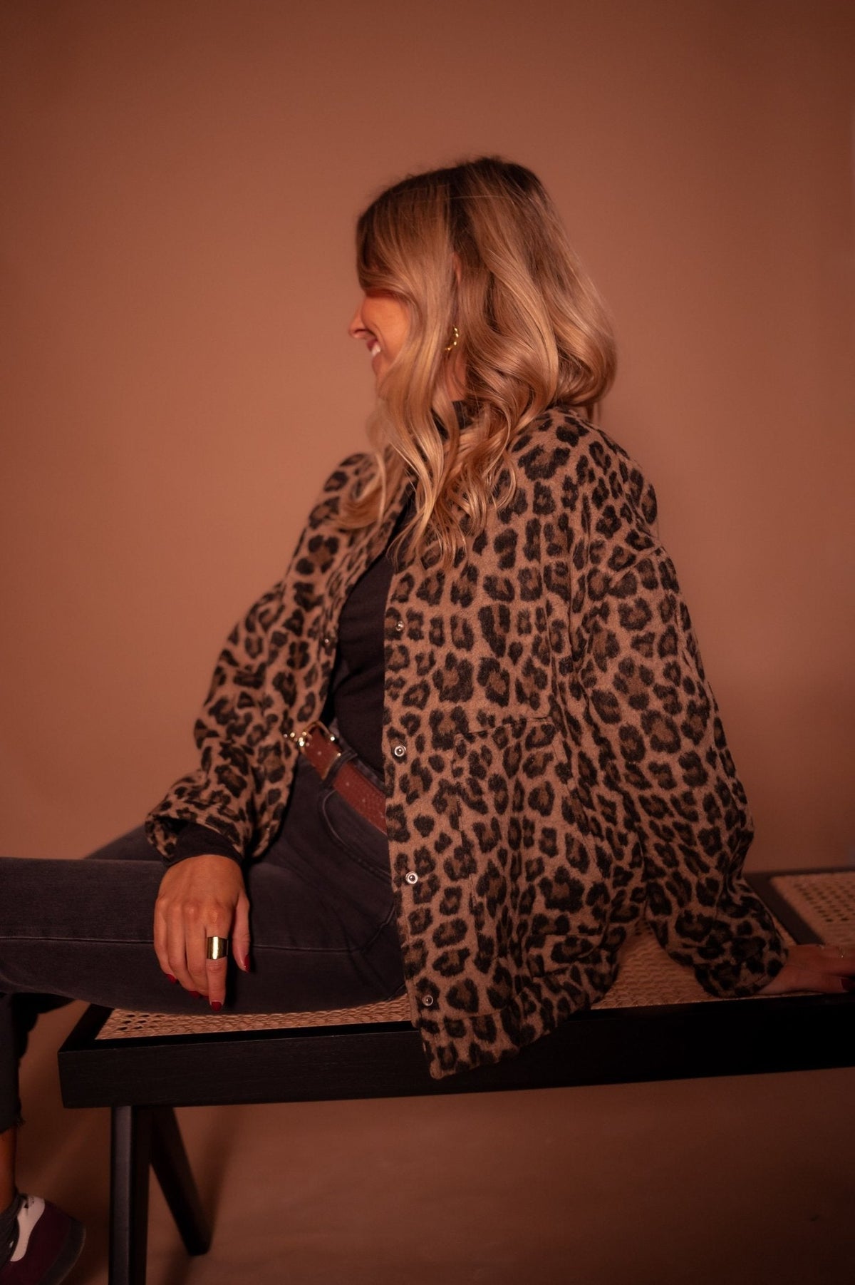 Campeche™ Chamarra Corta para Mujer con Estampado de Leopardo
